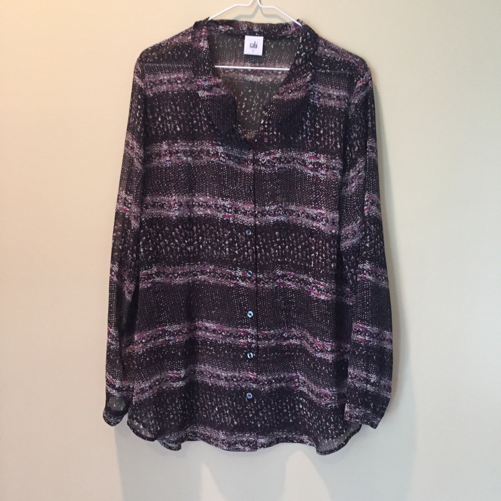 Cabi semi sheer blouse EUC L
